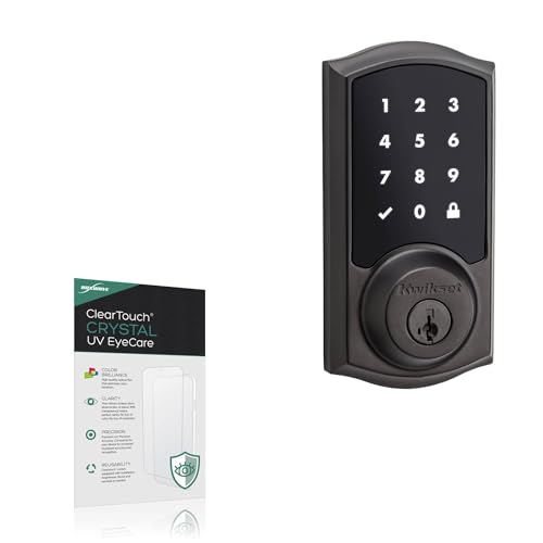 BoxWave Screen Protector Compatible With Kwikset Smartcode Traditional Touchscreen Deadbolt - ClearTouch Crystal Anti-UV EyeCare (2-Pack), Filters out Harmful Blue Light Reduce Fatigue
