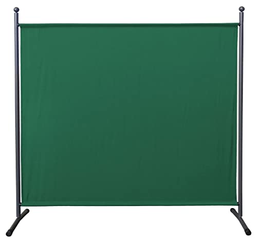 QUICK STAR Paravent Outdoor Wetterfest 180 x 178 cm Grün | Raumteiler Stellwand Innen | Garten & Balkon Sichtschutz Blickdicht