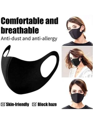 Image of Washable and Reusable Face Mask, UV Protection and Antibacterial, Stretchable Material, Allergy Free and Splash Resistant Protective Face Cover