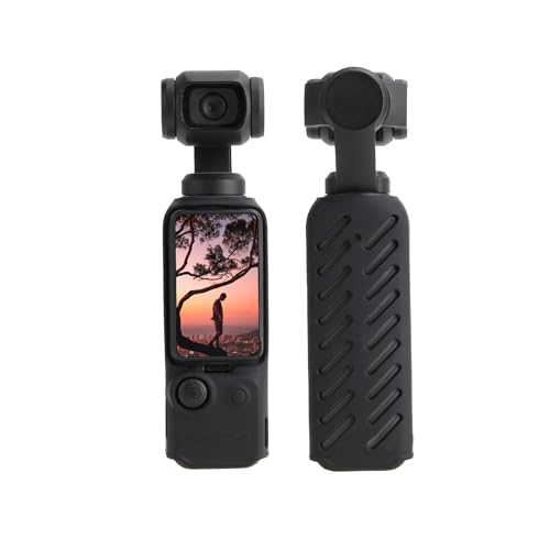 TOMGDRACO DJI POCKET 3�p�V���R���ی�J�o�[ �V���R���P�[�X �S�ʕی� ���M ����~�� �y�� �ϏՌ� �����h�~ �����h�~ POCKET 3 �p�A�N�Z�T���[ (�u���b�N)