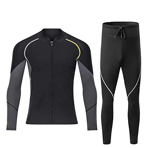 Chaqueta Wetsuit para Hombre 1.5mm Neopreno con Cremallera Frontal Mangas Largas Traje para Buceo, Natación, Snorkeling, Surf (Negro 3XL) miniatura 1