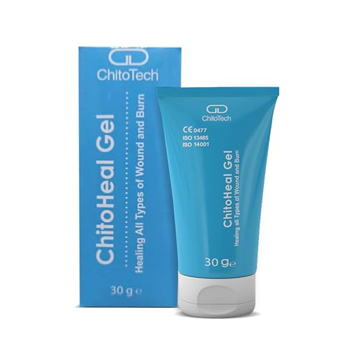 Chitotech Wound Healing Gel 30g with Advanced N-Acetyl-D-Glucosamine Fast Healing Ointment for Cuts Burns Antibacterial Skin Infections & Minor Wounds Antiseptic Cream Effective Recovery Gel