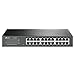 TP-Link 24 Port Gigabit Switch Easy Smart Managed Plug & Play Desktop/Rackmount Sturdy Metal w/ Shielded Ports Support QoS, Vlan, IGMP & LAG (TL-SG1024DE),Black