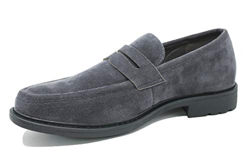 Mocassins Hommes Suède Oxford Chaussures Élégantes Casual, gris, 44 EU