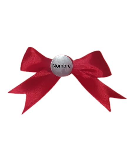 IDeluxe. Lazo rojo con chapa acero inoxidable con imperdible personalizada con nombre. Protector mal de ojo, buena suerte. Ideal para bebés, niños, adultos.