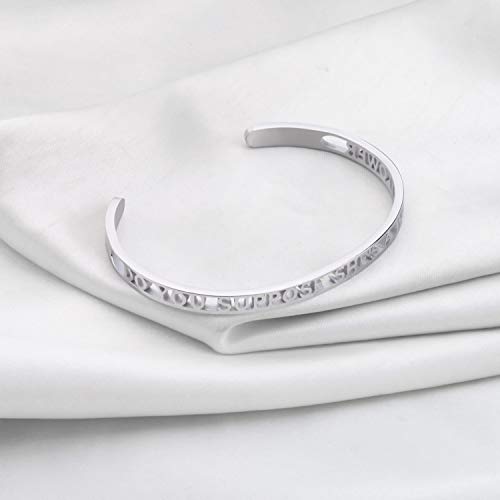 MYOSPARK In Wonderland Inspired Do You Suppose She's A Wildflower Cuff Bracelet3