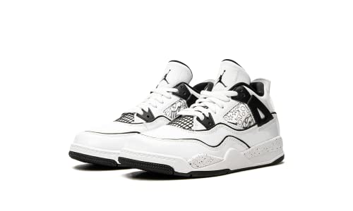 Nike Jordan Preschool Air Jordan 4 Retro PS DC4100 100 DIY - Size 11.5C White/Black-Volt2