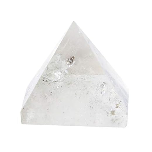 Pirámide de cristal de cuarzo transparente, generador de energía de pirámide de cristal 100% torre de curación de energía de pirámide de cuarzo de cristal natural Adorno de decoración del hogar