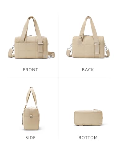 Image of WESTBRONCO Small Puffer Crossbody Bags for Women, Mini Puffy Quilted Gym Bag Lightweight Tote Bag with Zipper Compartments