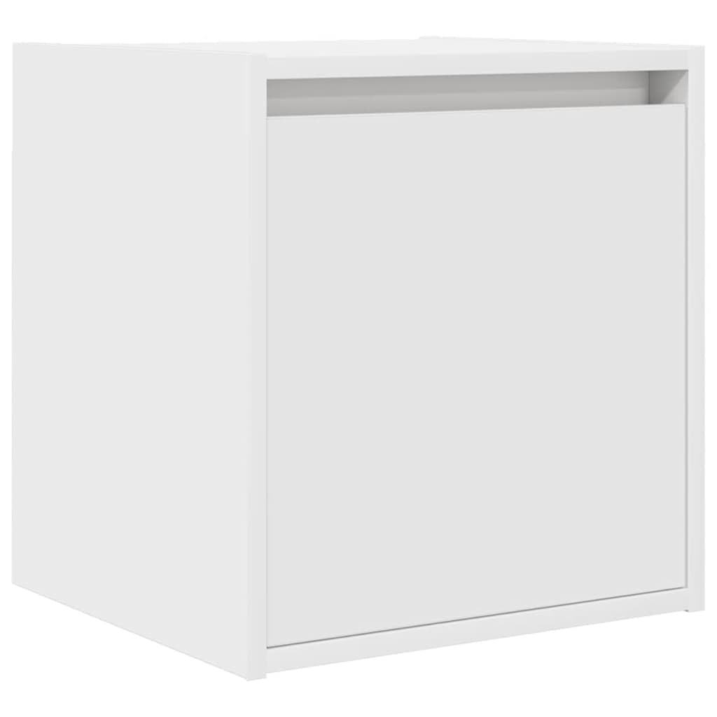 Wandmontierter Nachttisch aus Holzwerkstoff mit Stauraum und flexibler Tür - Robuster Nachttisch für Schlafzimmer mit schwebendem Design und stabiler Platte