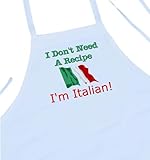 I Don't Need A Recipe - I'm Italian Apron Cute Chef Apron