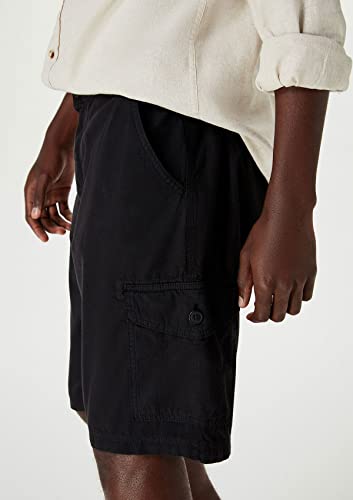 Bermuda Básica Masculina Cargo Em Sarja Preto 036