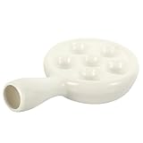 HOUDERCO エスカルゴベーキング皿 セラミック製多シーフード用耐熱皿 滑り止め設計でカタツムリ料理や貝類に 家 レストラン兼用