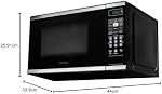 Danby DBMW0722BBS 0.7 cu. ft. Countertop Microwave in Black and Stainless Steel