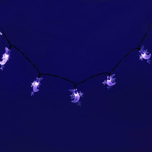 Berocia Solar Star Moon String Lights Outdoor Waterproof 8 Modes Fairy Lights Solar Powered 50 Led Starry Lights For Garden Patio Yard Decoration 7M/24Ft #TOP3