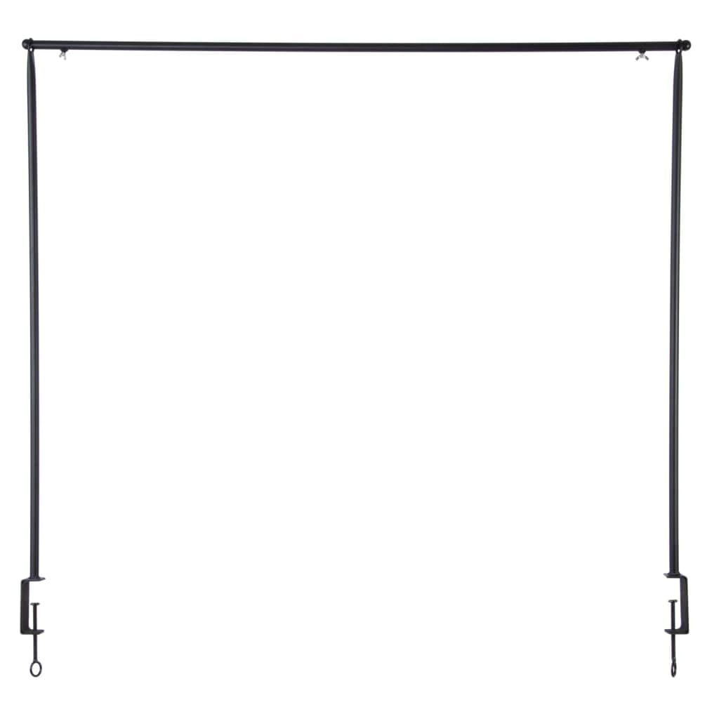 Esschert Design Asta decorativa da tavolo, con morsetti, in metallo, colore nero, estensibile, 117-​211 cm