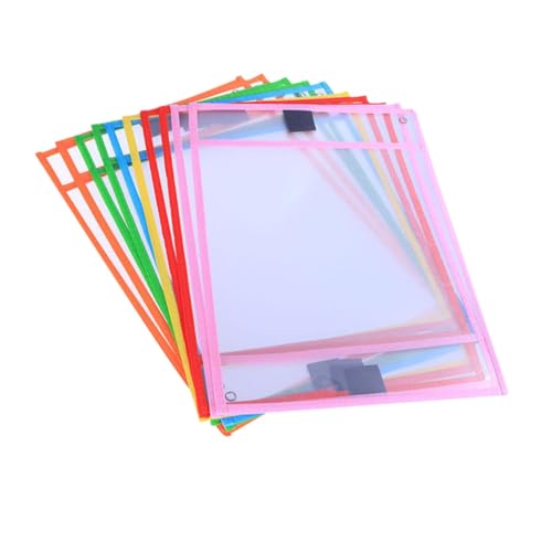 Sacs de rangement effaçables réutilisables en PVC transparent avec œillet
