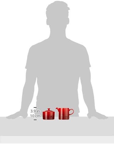 Miniatura 4 de Le Creuset Gres Crema y Azúcar Juego de 2 piezas Cerise