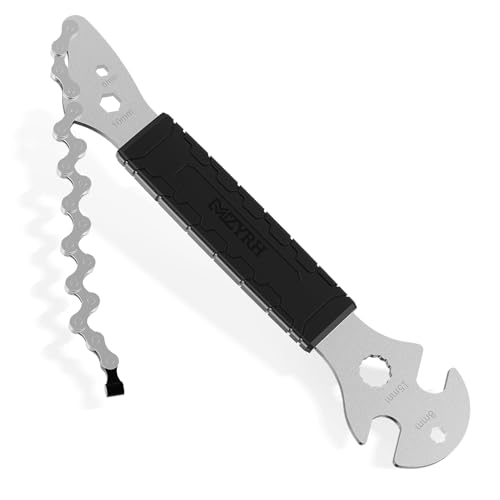 MZYRH Bike Chain Whip Tool,2 in 1 Bicycle Cassette Removal Installation Tool Kit with 15mm Pedal Wrench (2 in 1)