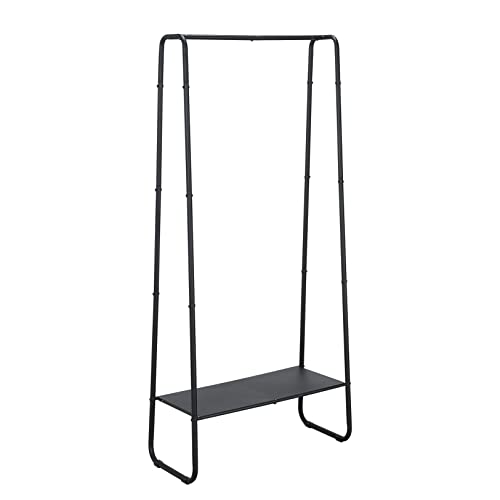 image for SunnyPoint Freestanding Clothes Garment Rack, Organizer Closet (BLACK)