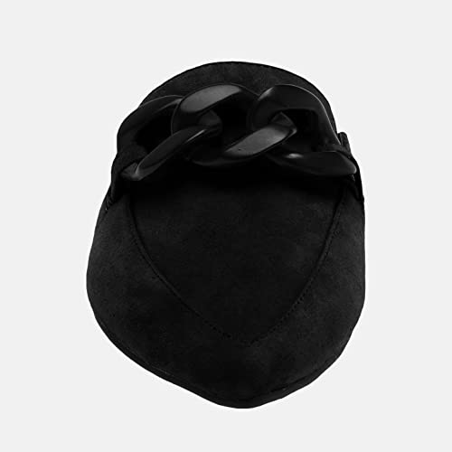 Juliet Holy Womens Mules Flats Pointed Toe Backless Loafers Slip On Metal Chain Slides #TOP5