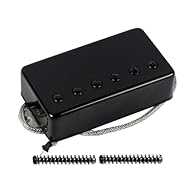 Compatible With LP Style Guitar and Other Electtric Guitar Humbucker Pickup Replacement. Magnet: Alnico 5, Pole Pieces: Single Row Adjustable Screws Pole Pieces. Resistance: 8-9k ohms. Position: Bridge pickup. Black pickup cover.Fully wax potted and ...