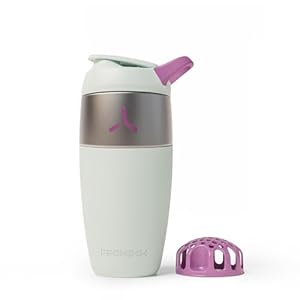 Promixx Pursuit Stainless Steel Shaker Bottle - 760ml Lightweight Metal Protein Mixer with Snap-Fit Agitator for Smooth Shakes - Leak-Proof Odor-Resistant Gym Shaker Cup for Fitness - Seagrass Green