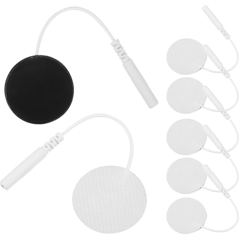 HEALSOPTHY Almohadillas de Masaje Profesionales Autoadhesivas 10 Unidades Redondas de 3 CM Almohadillas Flexibles de Silicona Reutilizables para y Accesorios de Terapia Eléctrica