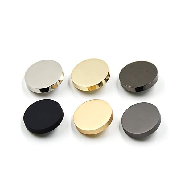 10PCS Metal Flat Button Women Suit Woolen Coat Button Male Jacket Button Shirt Suit Trousers Button Round Shaped Sewing Button (Gold, 25mm) - Image 5
