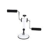Generic Armtrainer-Fahrrad, Kompaktes und Tragbares Design für Heimfitness, Einstellbare Widerstandsstufen für Oberarm-Trainingsgerät mit Starker Saugkraft für den Heim- und Bürogebrauch (White)