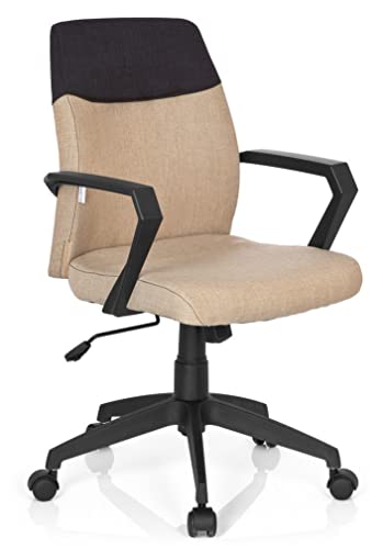 Preisvergleich Produktbild hjh OFFICE Bürostuhl ROYAL Stoff dunkelgrau / Hellbraun