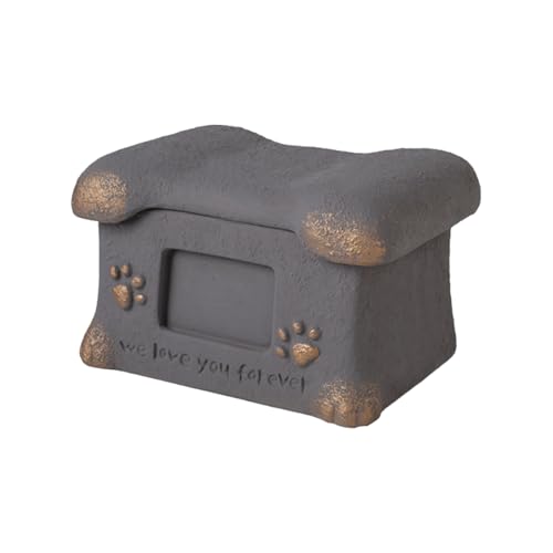 HDOYTXXM Cementos Urna de cremación Conmemorativa para Mascotas para Perros Gatos Recuerdos para Interiores y Exteriores Soporte para Cenizas para honrar contenedor de Cenizas fallecidas