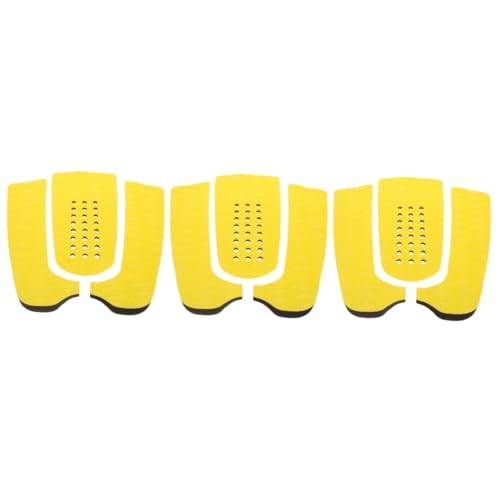 Sosoport 3 Sets Adhesive Tail Pads Surfboard Traction Mats Eva Skid Pads Easy to Install