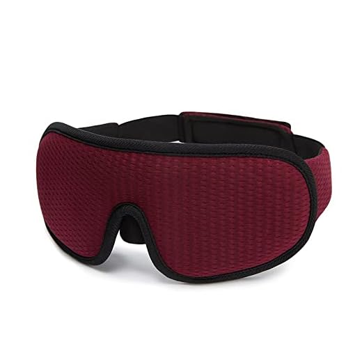 Máscara de dormir 3D Bloqueia Luz Macia e Acolchoada Máscara de dormir para Olhos Sombra de Olhos Máscara Facial de Auxílio Dormindo Vermelho