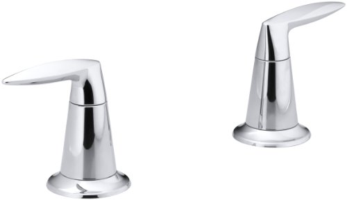 Grifería para baño Kohler K-T45119-4-CP con dos manijas, montaje en cubierta o pared, diseño moderno, metal duradero, acabado cromo pulido