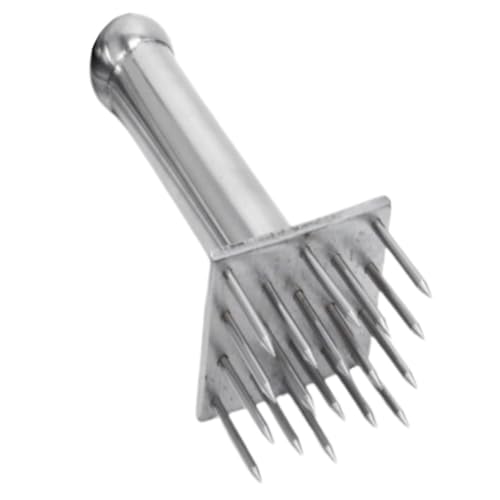 POPETPOP Ammorbidente per Carne in Metallo in Acciaio Inossidabile con 28 Aghi, Martello Batticarne Portatile Ergonomico per Manzo, Pollo e Barbecue, Utensile Riutilizzabile per Cucina
