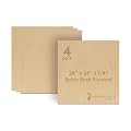 6 mm 1/4 x 24 x 24 Inch Premium Baltic Birch Plywood, Box of 4 B/BB Birch Veneer Sheets, Perfect for Laser CNC Cutting and Wood Burning Projects. by Woodpeckers