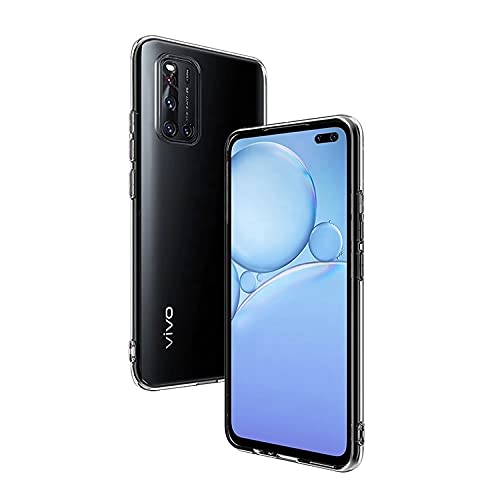 Image of Ultra Clear Slim Anti-Slip Grip Soft Flexible Back Cover for vivo V19 (Shockproof,Transparent)