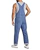 HISEA Flex Denim Bib Overalls for Men, Blue Jean F... #2
