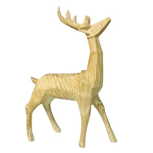 Figura di renne - Statua di renne in resina | Statua di cervo in piedi | Artigianato artificiale di animali, decorazioni da tavola per soggiorno sul posto di lavoro della camera da letto