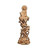 KJOLWHCQ Estatua Fengshui del Buda Quan Yin Sentado en una Enredadera, Diosa Kwan de la Misericordia, deidad Budista Protectora de Las Mujeres, Escultura Decorativa Coleccionable.