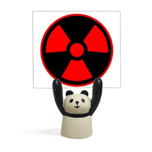 Support rouge rayonnement toxique panda pour bureau et labo