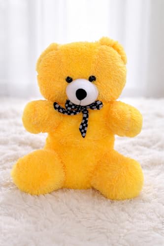 Image of ZEXSAZONE 2 Feet Yellow Giant Teddy Bear Soft, Plush, and Cuddly Stuffed Animal for Kids, Birthdays, Anniversaries, Valentine's Day, and Special Occasions Large Huggable (yellow /2fit)