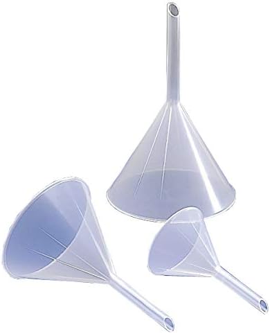 153 Analytics Funnel, Polypropylene, 350 ml Capacity, 86 mm Length Pack of 10 Stems - 11mm Stem, 120mm Diameter, 184mm Length