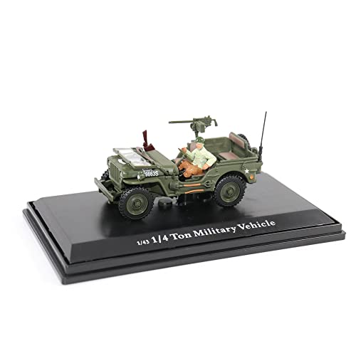 1:43 Quarter Ton Military Vehicle W: Soldier & Gun - Optimum Diecast - Motor City Classics #TOP2
