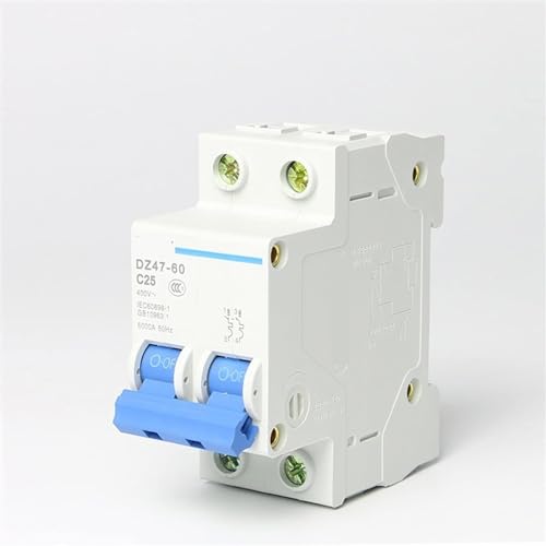 Interruptor DZ47-60 2P C25 con corte bipolar rápido y curva tipo C anti cortocircuitos 3