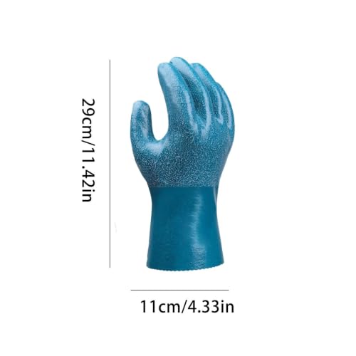 Guantes de trabajo de goma protectores y reutilizables para limpieza industrial y mantenimiento 5