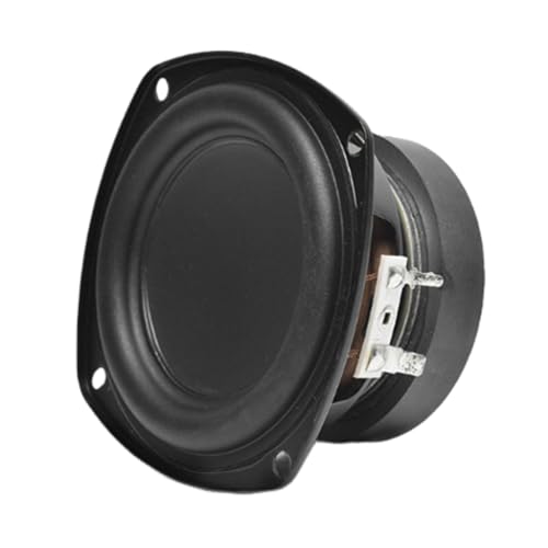 XAGMODSHN Bocina de altavoz curvada con borde de goma de 4 pulgadas con graves impermeables IPX7, 25 núcleos, 4 ohmios, 25 W, para uso multimedia