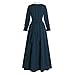Colonial Dress Womens Pioneer Costume Historical Clothing Modest Prairie Dresses Civil War Dress Navy Blue L