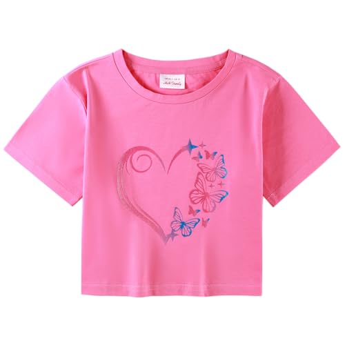 HH Family Crop Tops for Girls with Graphic Prints Stylish and Comfortable Tees Clothes for Kids